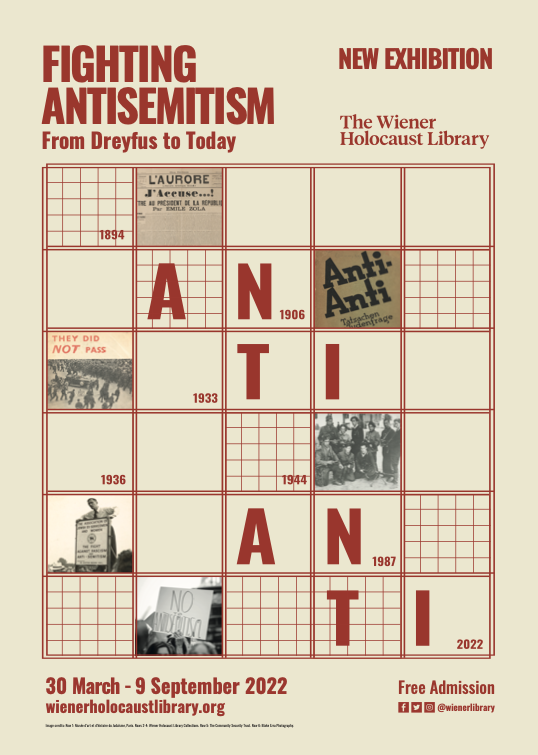 Poster for the Fighting Antisemitism exhibition
